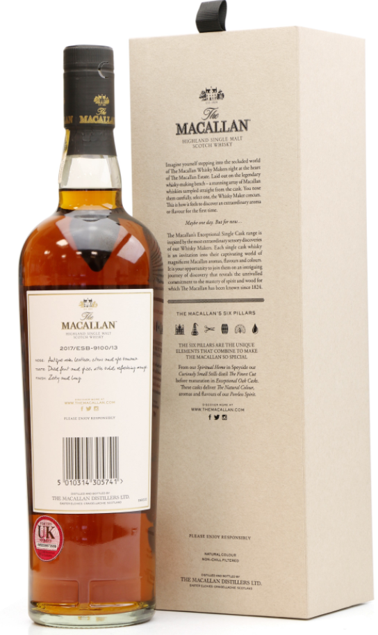 Macallan 2003 2017 Exceptional Single Cask No 13 United Kingdom Exclusive Whiskay Rare Exclusive Whiskies